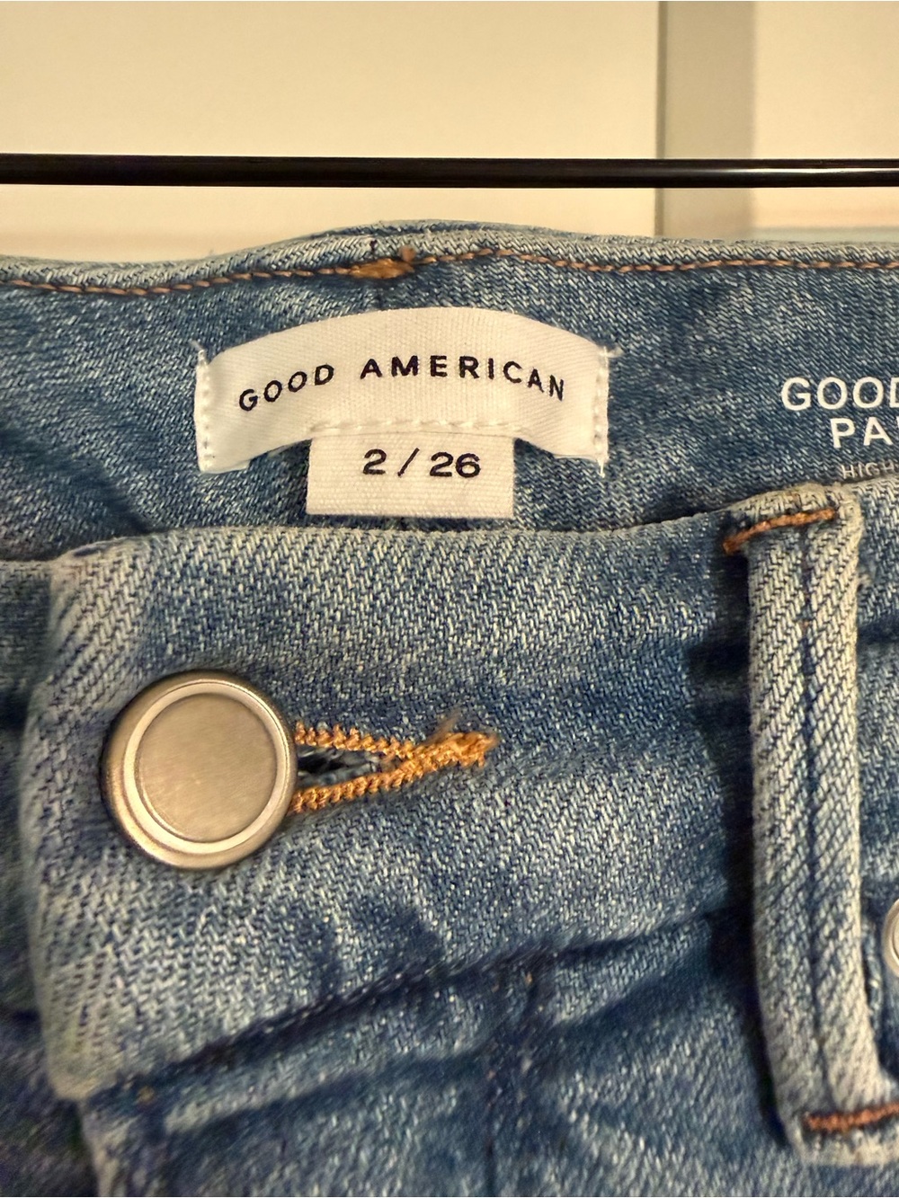 Good American Size 2 / 26 Wide Leg Indigo Good Waist Palazzo Denim Jeans - Picture 4 of 7
